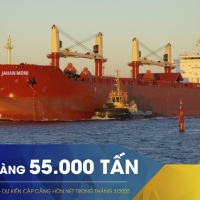 LOAD HÀNG 55.000 TẤN THAN INDONESIA – TÀU MV JAHAN MONI
